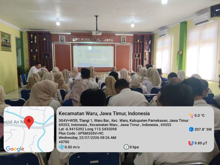 KEGIATAN LOKMIN BULANAN DI UPT PUSKESMAS WARU